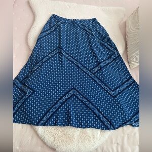 GAP Navy and White A-Line Skirt